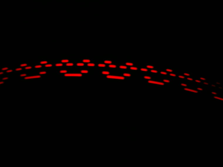 잔상으로 그려진 스마일 마크